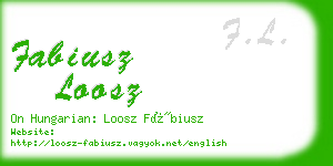 fabiusz loosz business card